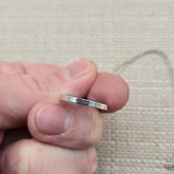 18 Inch Sterling Silver Letter K Name Pendant Necklace A5504 - Picture 4 of 7